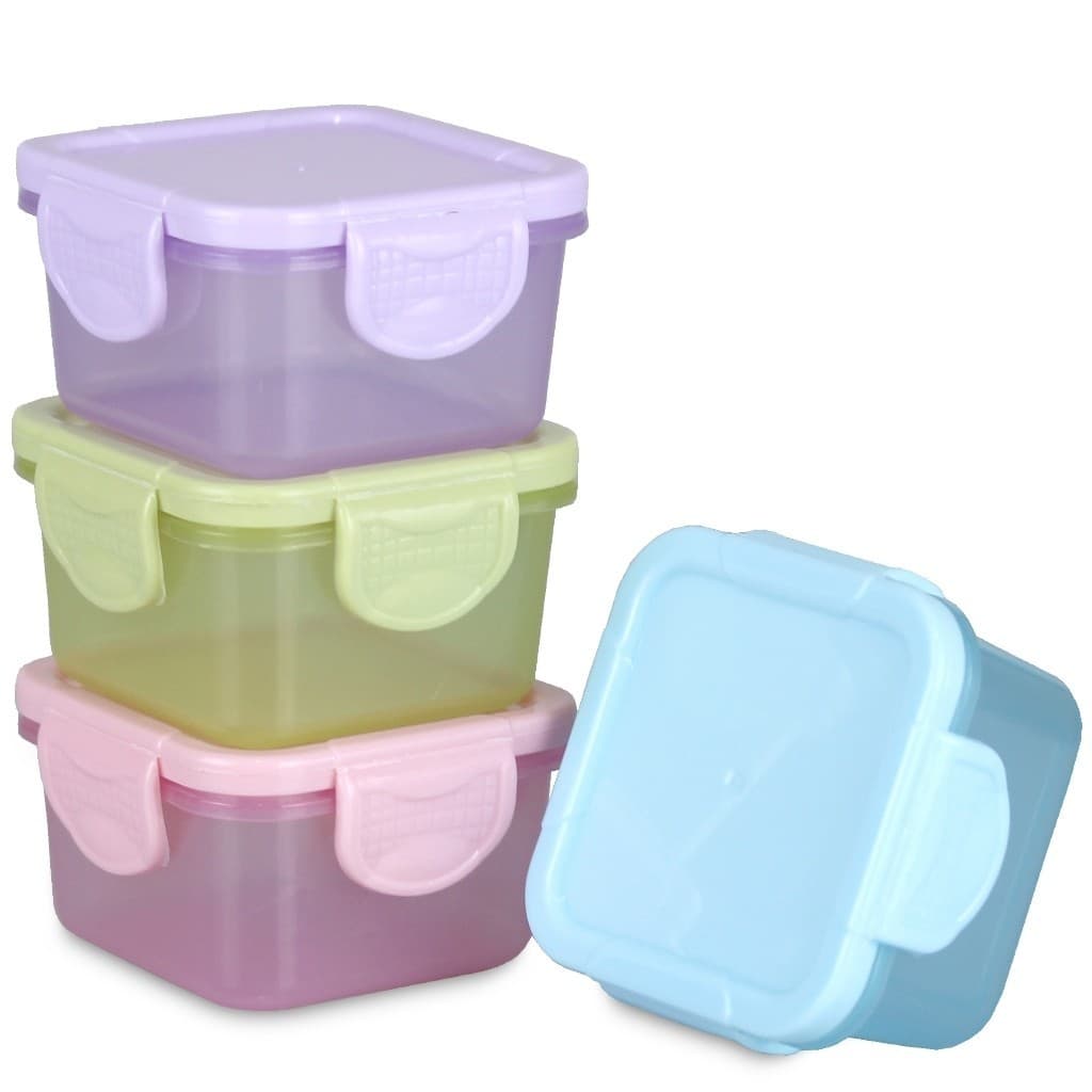 Kit Mini Potes Congelar Papinha 50ml 150Ml Tampa Hermética Alimentação Infantil Bebê Livre BPA