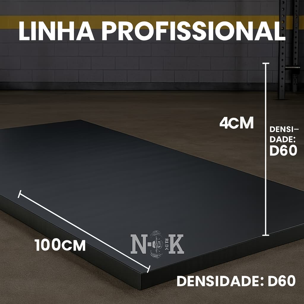 Colchonete Academia Profissional 100x60x4cm D80 Treino Academia Yoga Colchonete Grande