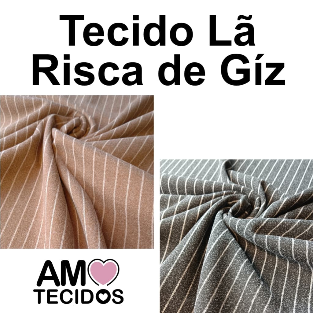 Tecido Lã Risca de Gíz (1,00m x 1,50m) Amo Tecidos