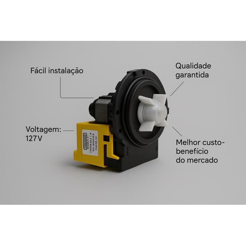 Eletrobomba bomba d'água universal Emicoll 110v para Máquina de Lavar Roupas - Alta Durabilidade e Envio Rápido!