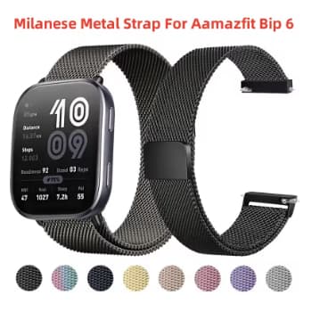 Pulseira De Metal Com Fecho Magnético Para Amazfit Bip 5/Bip 6