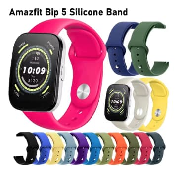 Pulseira esportiva de silicone para Amazfit Bip 6/Bip 5