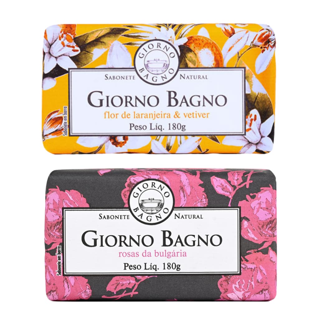 Sabonete Giorno Bagno 180g - kit 2 Unidades (laranjeira + rosas)