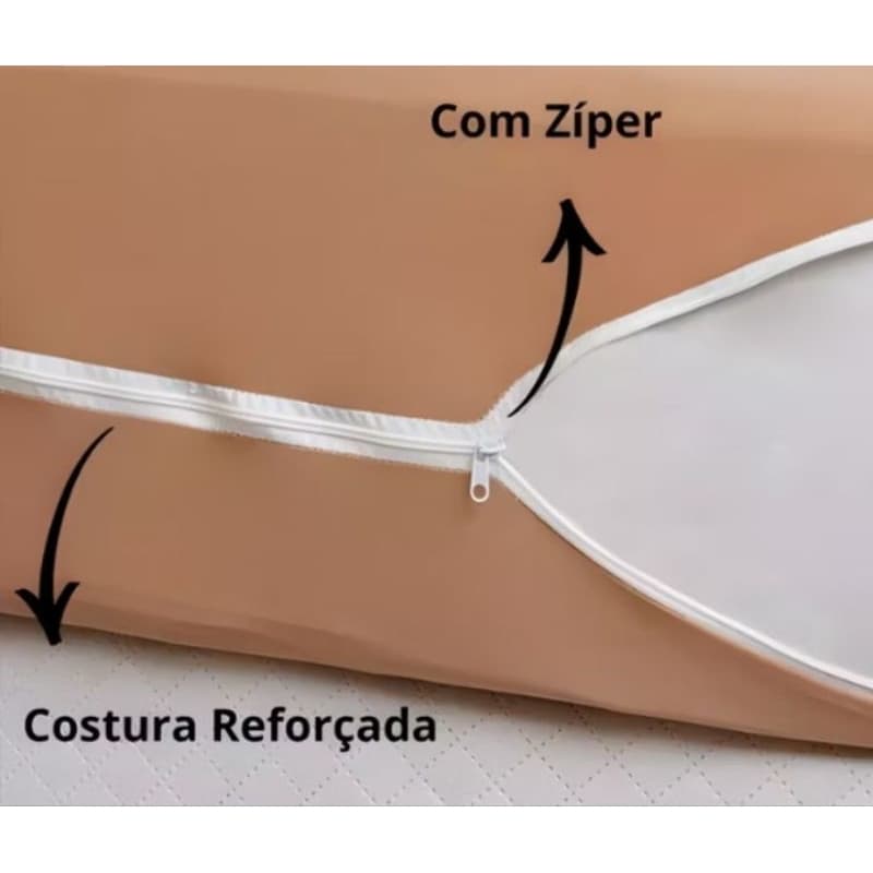 capa protetora colchão casal malha gel c/zíper largo