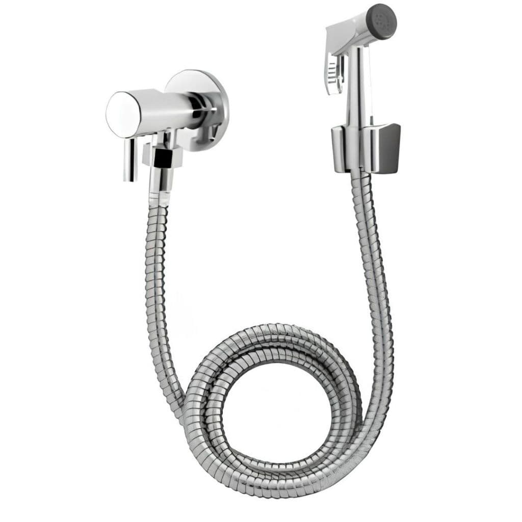 Ducha Higiênica 1/4 De Volta Metal Cromada Chuveirinho Banheiro Completa 1,2m