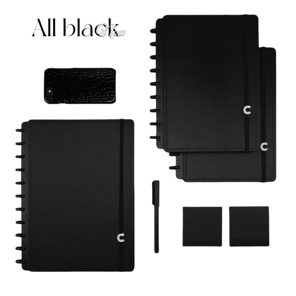 Caderno Inteligente A5/B5 Luxo Capa Dura De Courinho  Destacável 80 folhas unissex