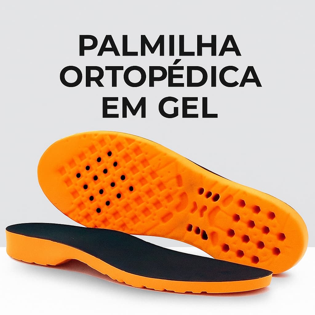 Palmilha Ortopédica em Gel | 1 Par de Conforto Para Seus Pés