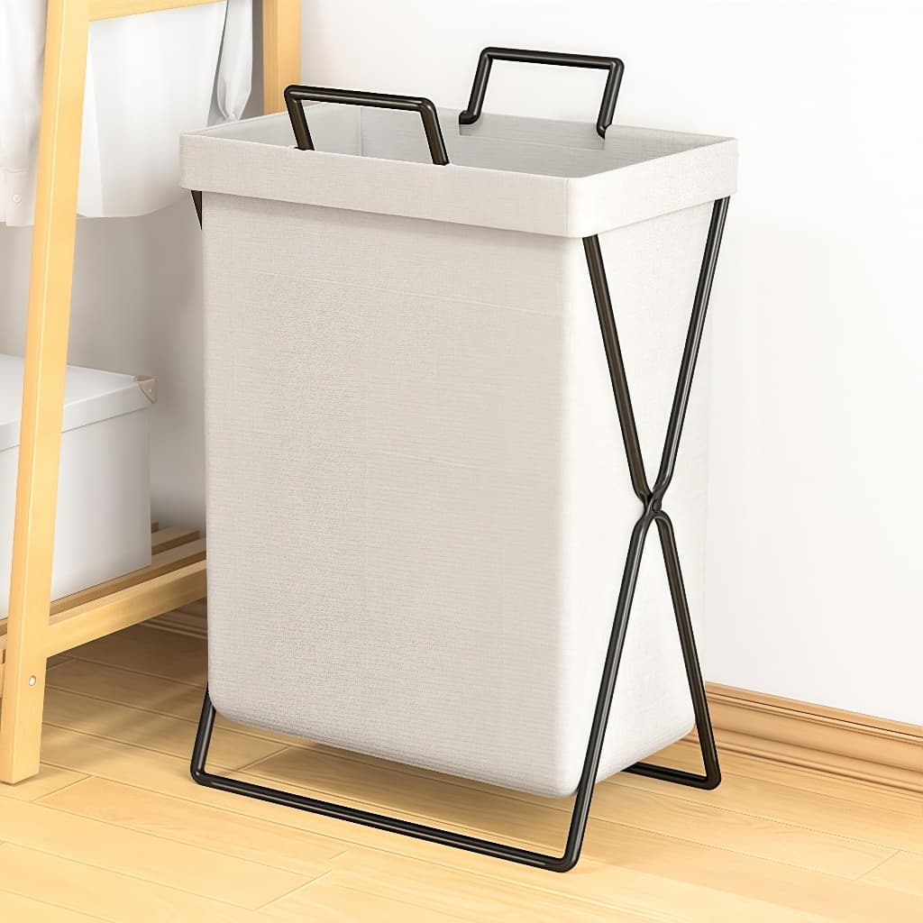 Cesto organizador roupa dobrável grande/ cesto de roupas sujas grande com suporte