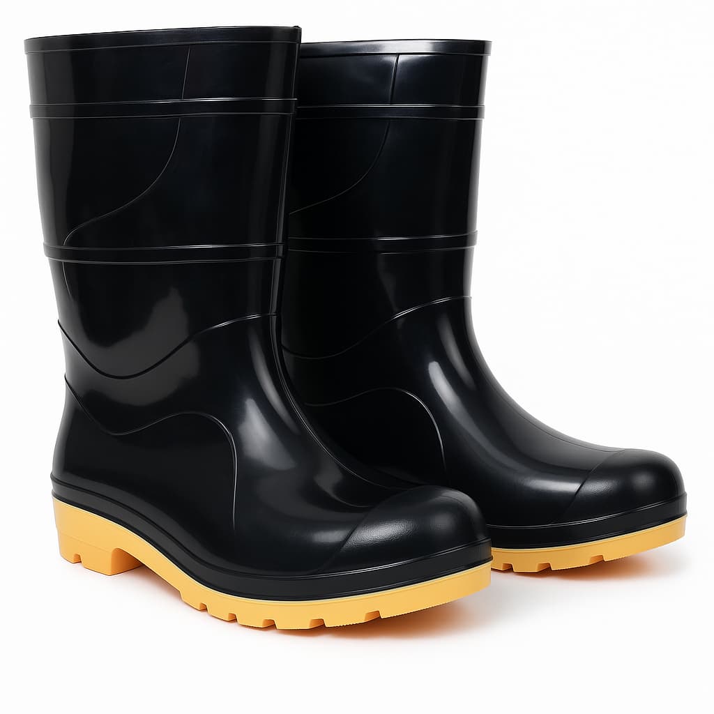 Bota Borracha Galocha Cano Medio PVC Impermeável Antiderrapante Cartom