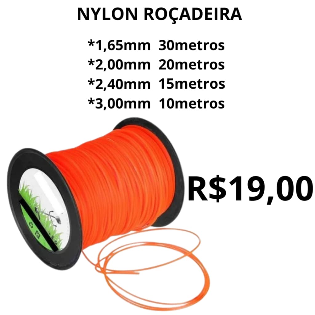 Fio de nylon para roçadeira cortador de grama carretel para roçadeira fio aparador de grama mato