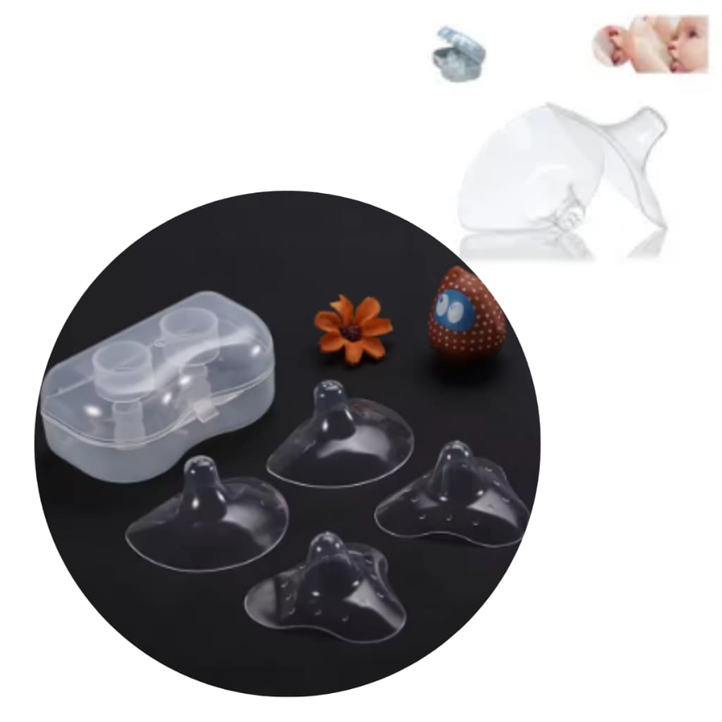 bico protetor de mamilos em silicone bico de seio amamentação 2 peças par