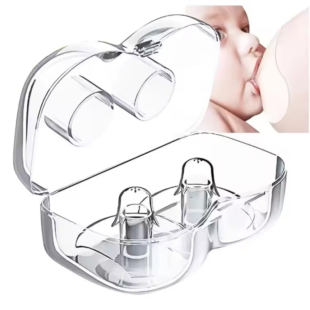 protetor de mamilo amamentação bico de seio em silicone 2 peças