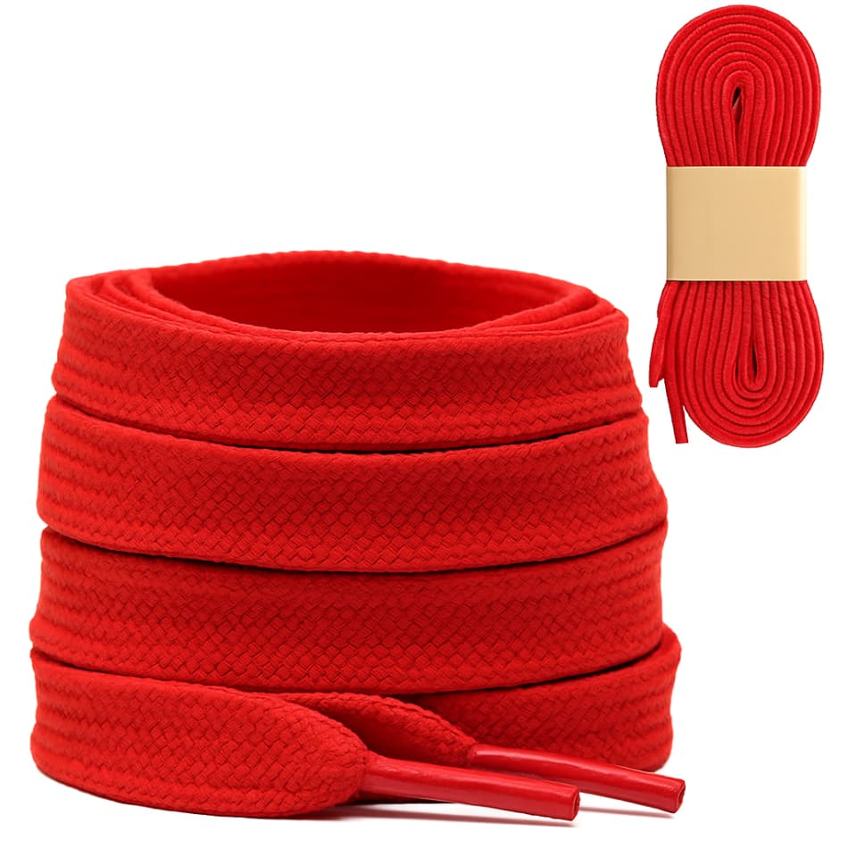 Par Cadarço Achatado C3 Vermelho Flat 120cm Para Tênis Air Sapato Bota Sapatilha Calçado Renove Par