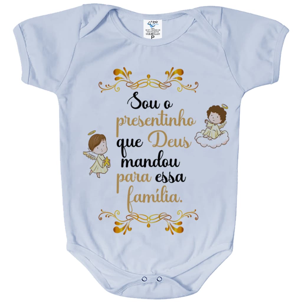 Body de Bebê Personalizado Frases Sou o Presentinho GB0405