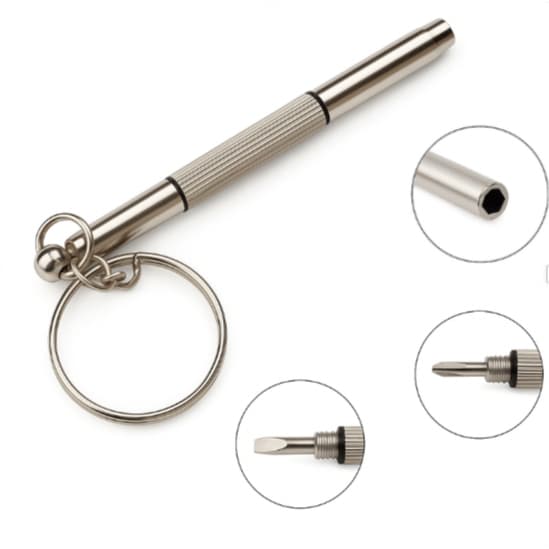 Conjunto 3 em 1 Mini Chaves 6,5 mm Fenda/Phillips/Hex para Celular, Computador, Câmera e Óculos