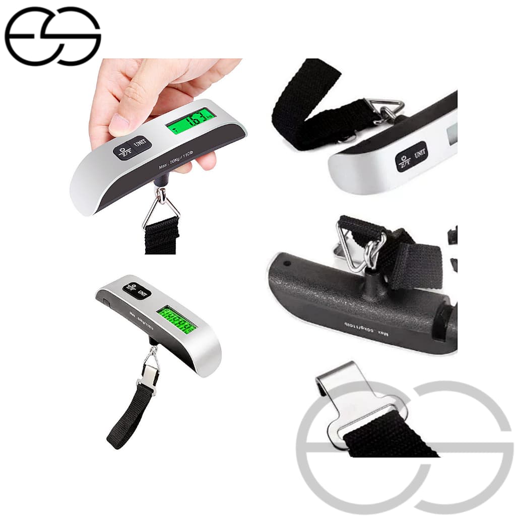 Balança Suspensa Digital 50Kg 10G Eletrônica Portátil Para Pesagem De Bagagem Itens Viagens  ES