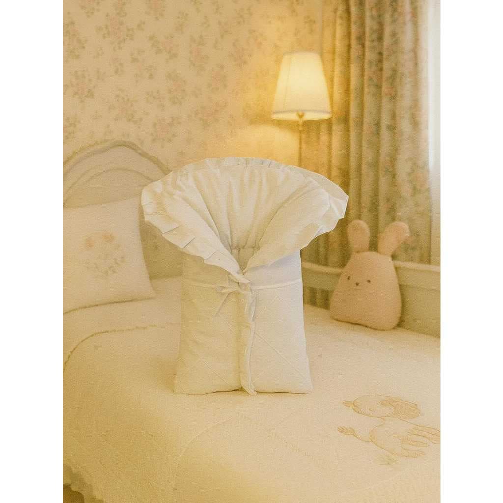 Saco para Bebê Todo Branco Saida Maternidade - Porta Bebê Inteiro Branco Luxo 100% Algodão Bordado Nervurado Bordado Ing