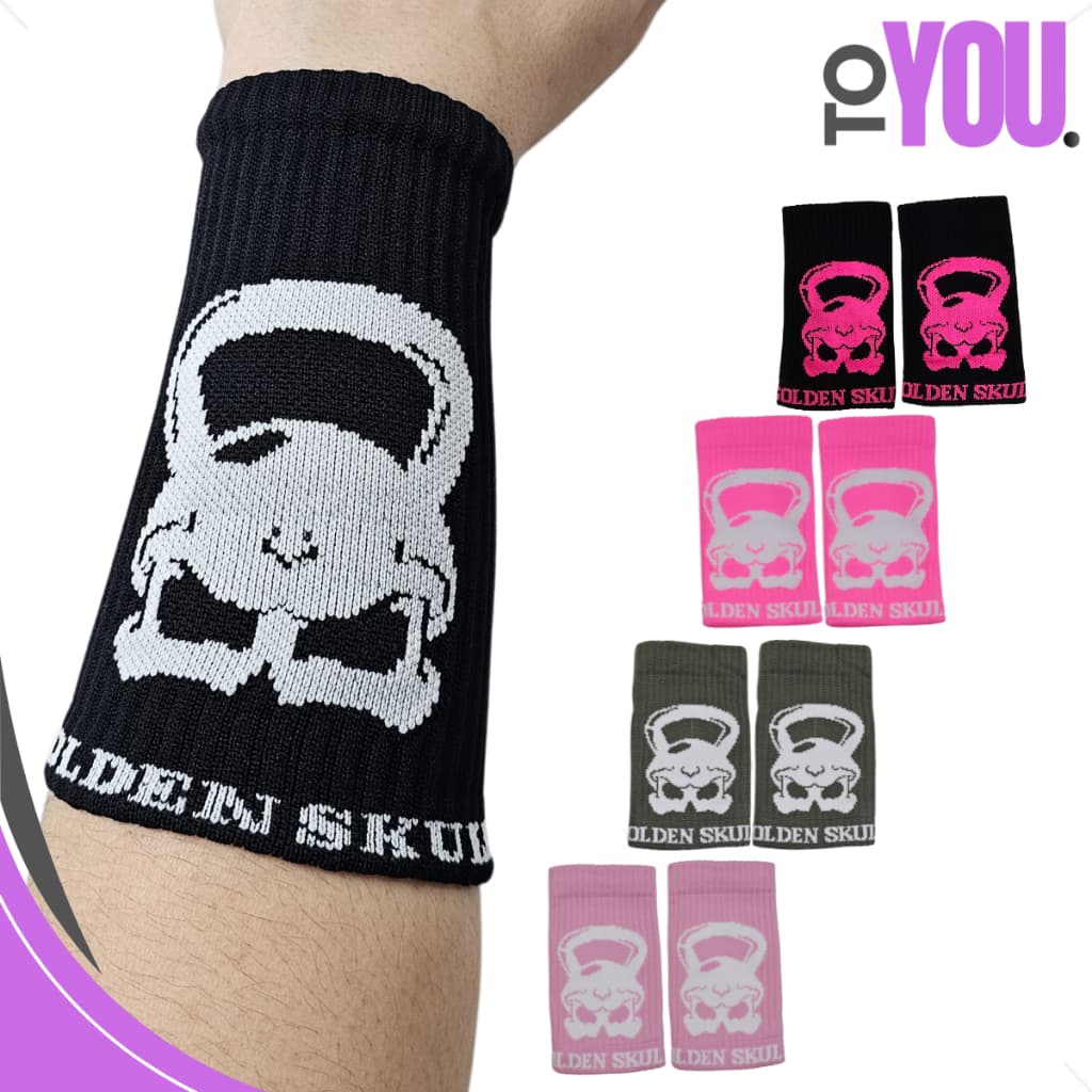 Munhequeira de Suor Canelada Golden Skull Lançamento