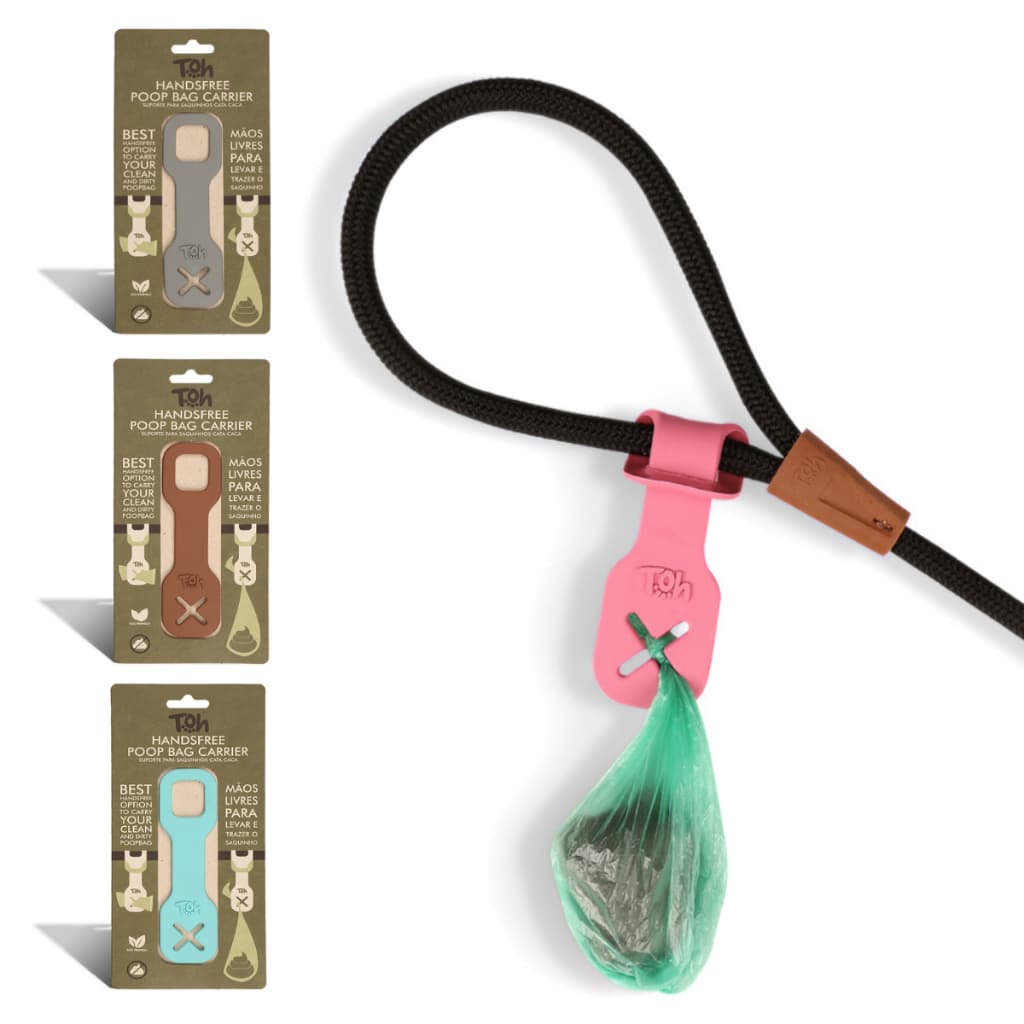 Suporte Cata Caca Mãos Livres Handsfree Poop Bag Carrier Passeio Cachorro Pet Toh Dog