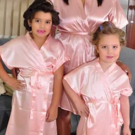 Robe Roupão Personalizado Infantil Noivinha Daminha Criança Kids