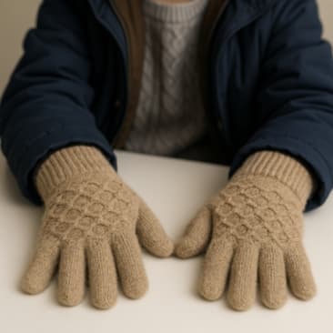 Luvas Infantil Grossa Trabalhada para inverno Criança