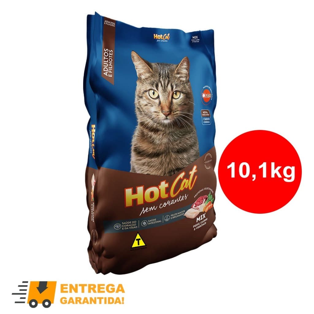 Ração Hot Cat Mix Sem Corantes 10,1 kg