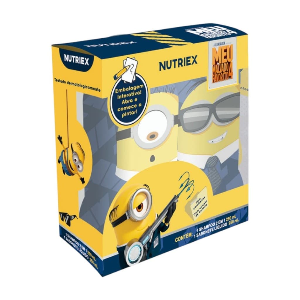 Kit Minions Shampoo 2 Em 1 e Sabonete Líquido Nutriex