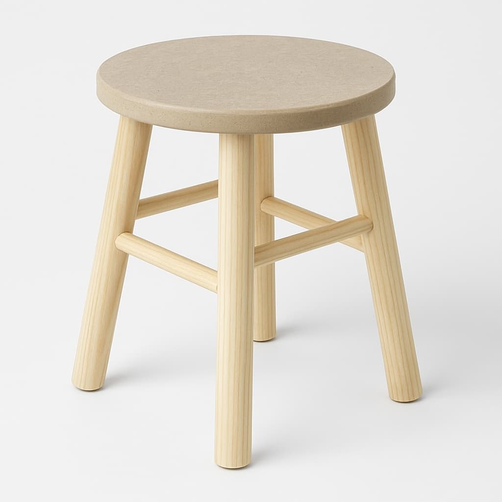 Banco infantil para decoração 26cm pés pinus