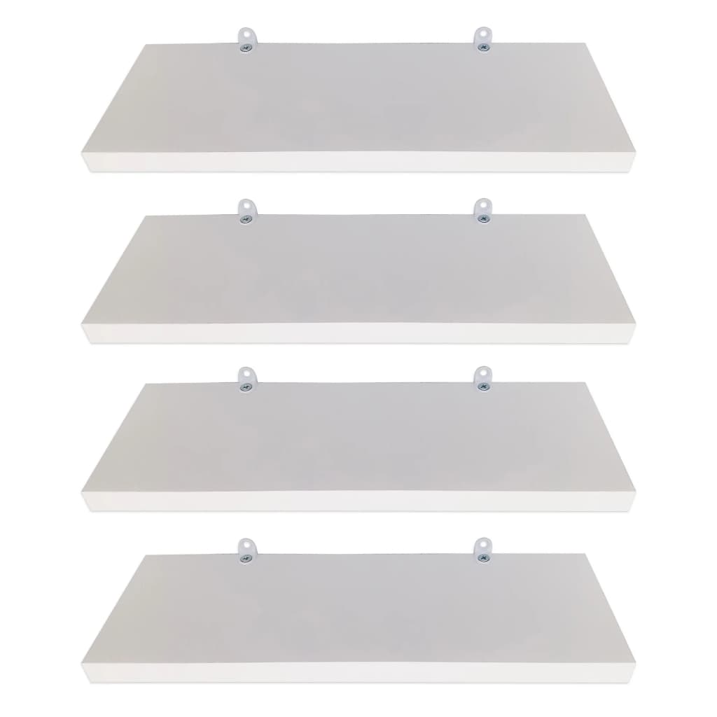 Kit 4 Prateleiras Branca Nicho Multiuso Quarto Sala Banheiros