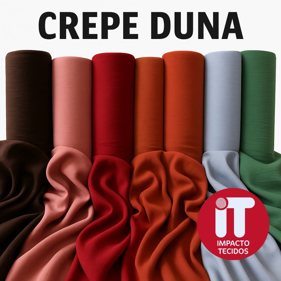 Tecido Crepe Duna Air Flow Liso Modinha Feminina 1mt x 1,5mt Não Amassa