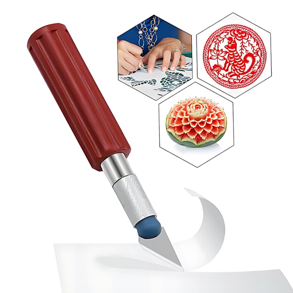 Kit Estilete de Precisão 16 Peças com Estojo Artesanato, Papel Ideal para Patchwork, Papelaria e DIY