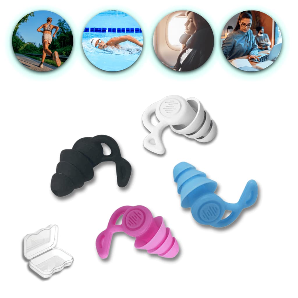 Tampão de Ouvido Protetor Auricular Antirúido Abafador para Dormir Natação Estudar