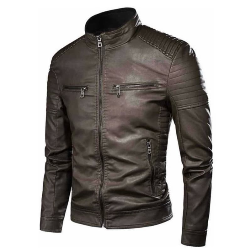 Jaqueta de Couro Forrada Masculina