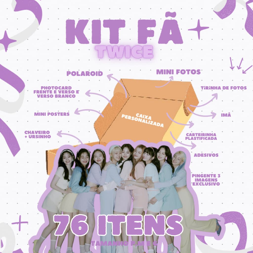 KIT FÃ TWICE (GRUPO OU SOLO) [O VIRALIZADO] - ATÉ 76 ITENS - PHOTOCARD • ADESIVOS • CHAVEIRO