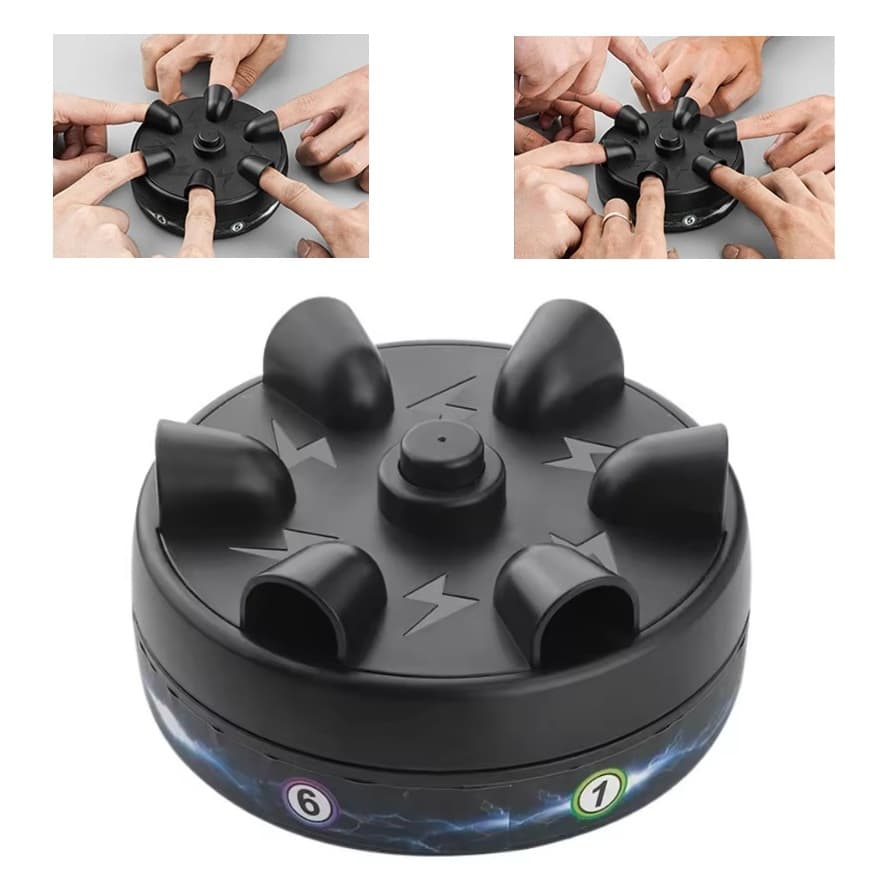 Jogo Roleta de Choque 6 Dedos - Shock Roulette Detector de Mentiras Infantil Electric Game