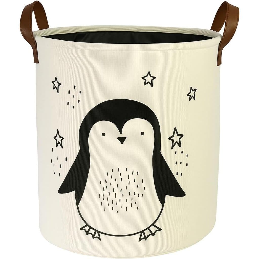 Cesto Organizador Roupa Suja Dobrável Multiuso 50L - Pinguim