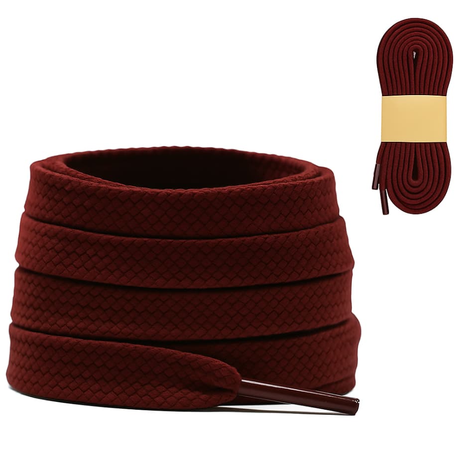 Par de Cadarço Achatado C14 Vinho 120cm para Tênis Bota Sapato Calçado Renove Qualidade Carmim Gold