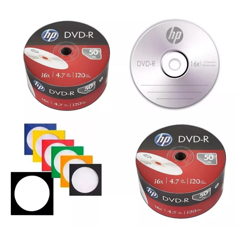 20 Unidades De Mídia Virgem Dvd-r 4.7gb 120min 16x - HP