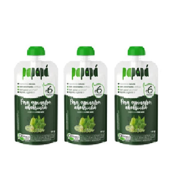 Kit 3x Papinha Orgânica Pera, Espinafre E Abobrinha 100g
