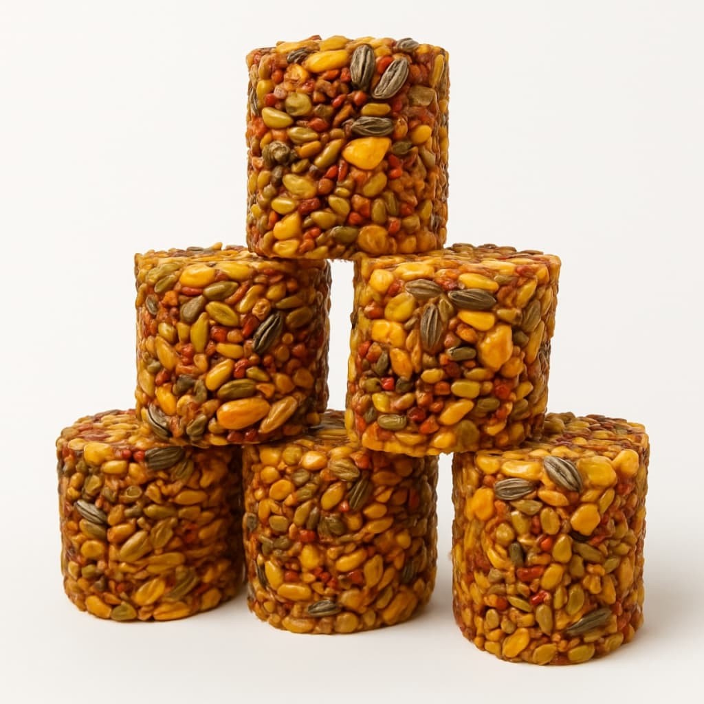 6 Blocos de Ração Semente Para Hamster Roedores Premium 65 g Cada Bloco