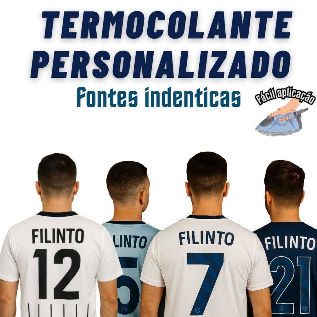Termocolante Nome Número Para Personalização De Camisas De Times de Futebol