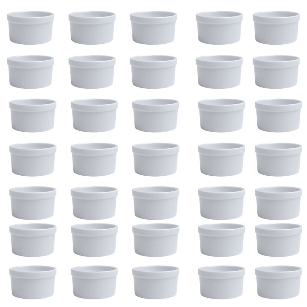 Ramekin 210ml Porcelana Branca Kit 24 UND Servir Molho Sobremesa Churrasco Molheira