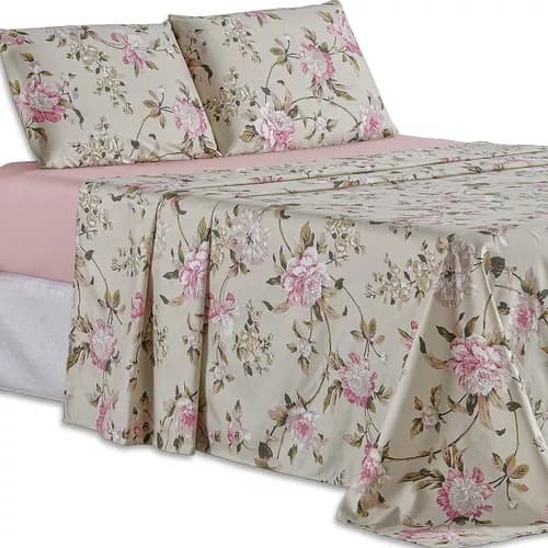 Jogo de Cama 3 peças forro de cama Casal Sem Elástico Bainha toque de pessego 200 fios