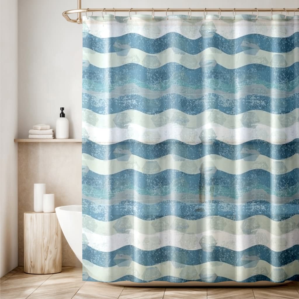 1 Cortina Box Banheiro Antimofo Ganchos 180x180 Pev Es M03