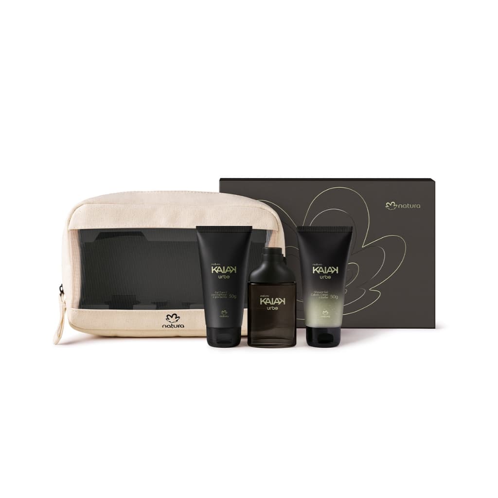 Kit Kaiak Urbe Masculino (Perfume, Shower, Gel, Necessaire) Natura
