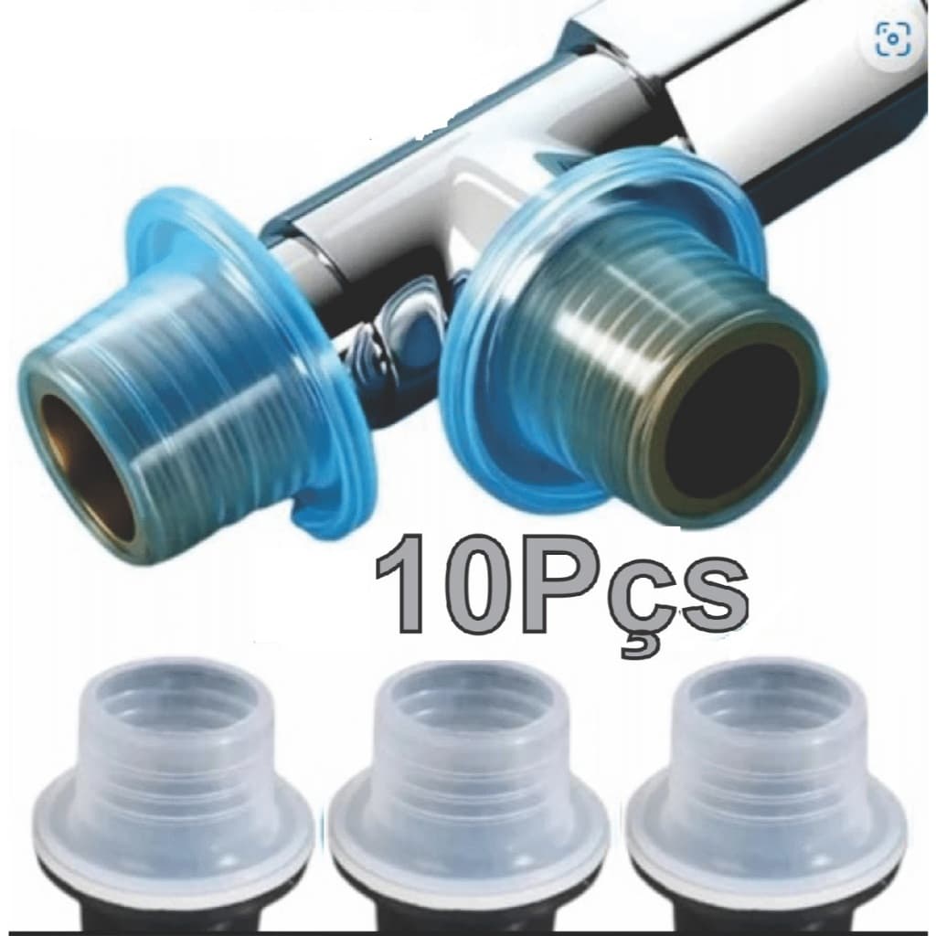 Kit 10 Anéis Vedação Junta de Silicone Veda Rosca Anti Vazamento para Torneiras Tubulação Chuveiros