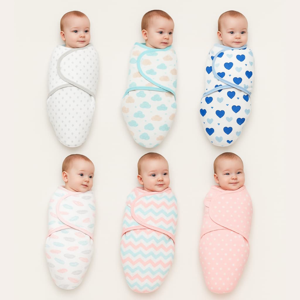 Cueiro Charutinho Swaddle Me Para Bebe Ajustavel com Velcro