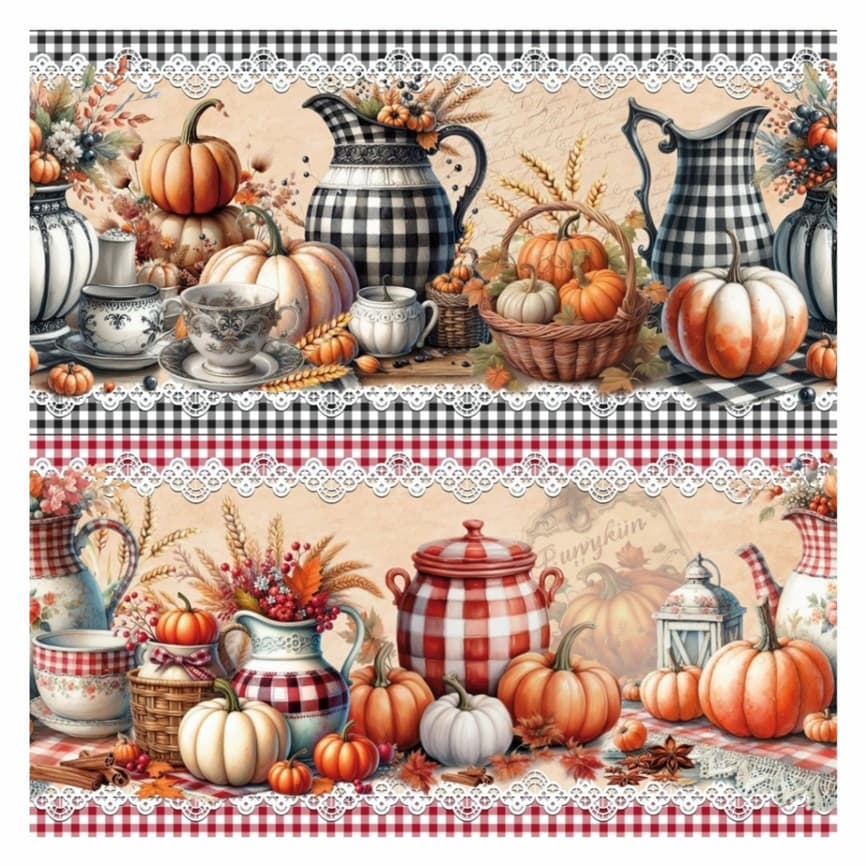 Tricoline Digital Barrado Abóboras Vintage 100% Algodão 10 Faixas Pano de Prato Toalhas Maria Flor