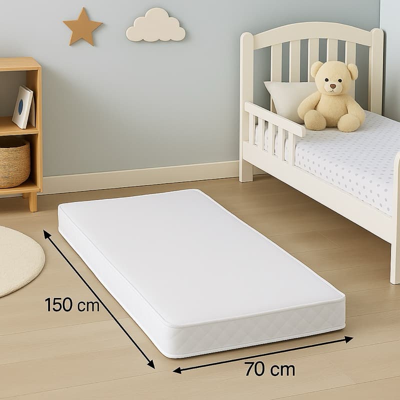 colchão branco 150x70 mini cama macio confortável juvenil