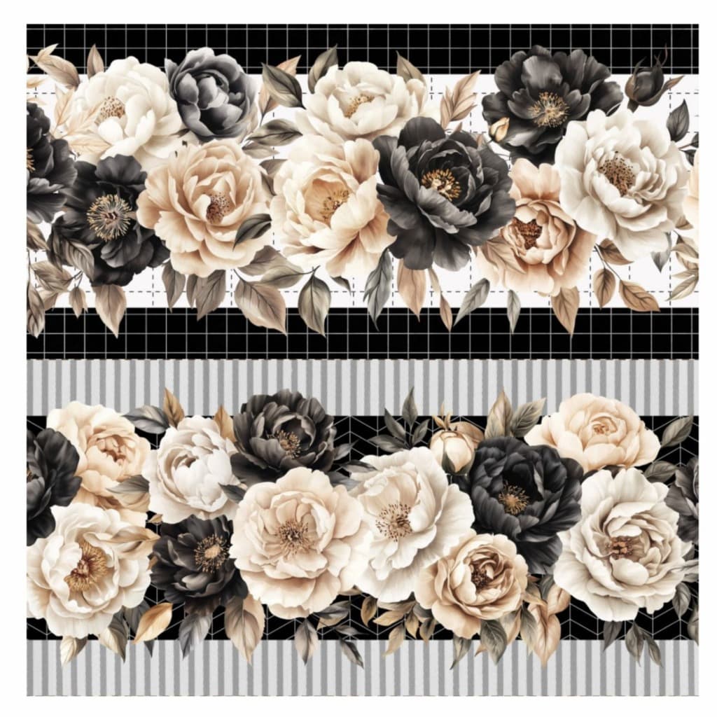 Tricoline Digital Barrado Painel Kit Toalha e Rosto Serenata 100% Algodão 52x150cm Maria Flor